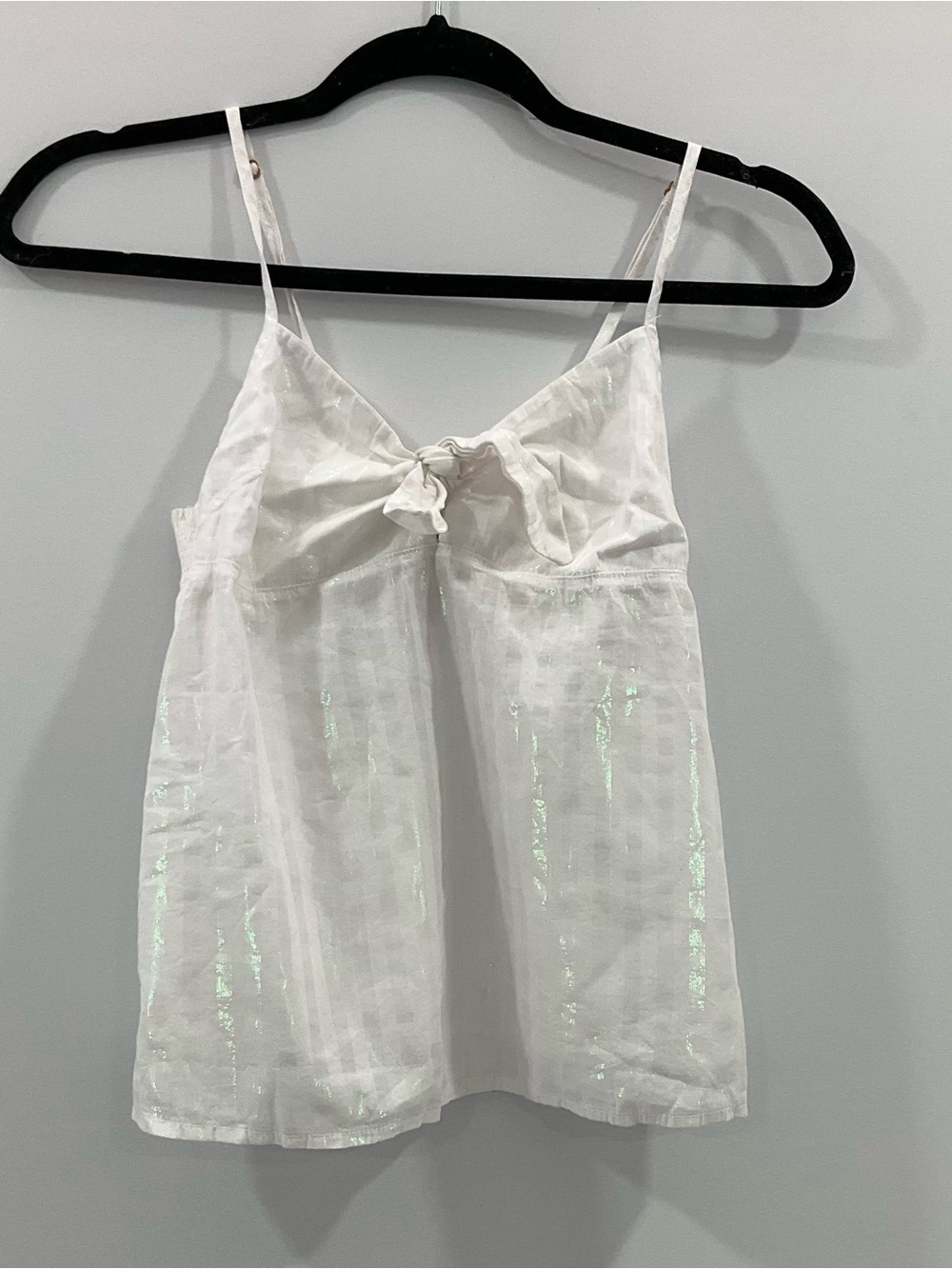 White Spaghetti Strap Victoria’s Secret Tie-Front Tank Top